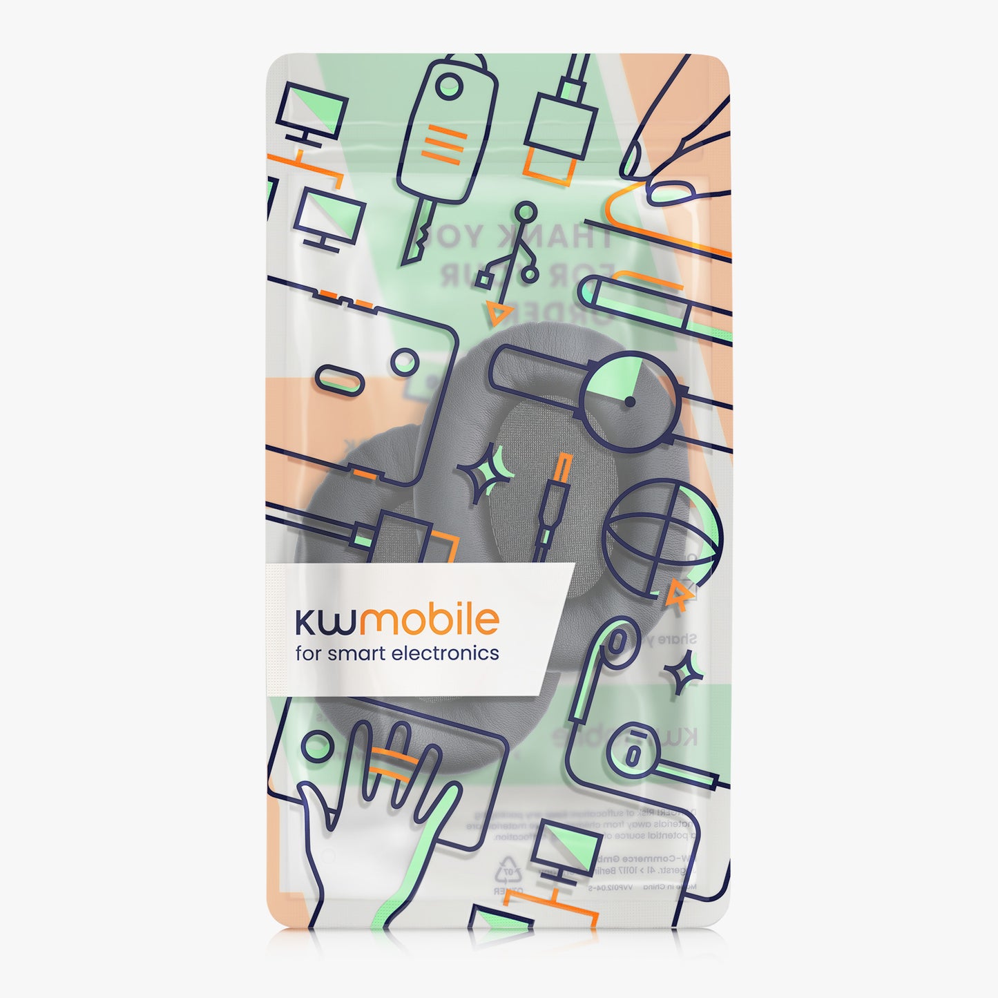 kwmobile Ohr Polster für Kingston HyperX Cloud II / Cloud III / III S / 3S - Ersatz Ohrpolster - Kopfhörer Ersatzteile - Kopfhörer Ersatzpolster für Over Ear Headphones