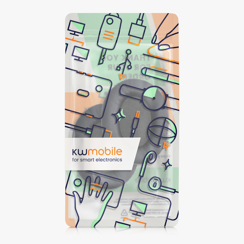 kwmobile Ohr Polster für Kingston HyperX Cloud II / Cloud III / III S / 3S - Ersatz Ohrpolster - Kopfhörer Ersatzteile - Kopfhörer Ersatzpolster für Over Ear Headphones