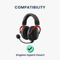 kwmobile Ohr Polster für Kingston HyperX Cloud II / Cloud III / III S / 3S - Ersatz Ohrpolster - Kopfhörer Ersatzteile - Kopfhörer Ersatzpolster für Over Ear Headphones