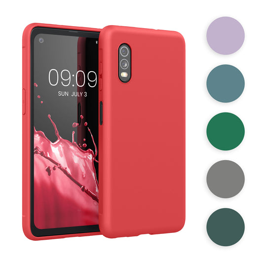 kwmobile Hülle kompatibel mit Samsung Galaxy Xcover Pro Hülle - weiches TPU Silikon Case - Cover geeignet für kabelloses Laden - Schwarz matt Schwarz matt  