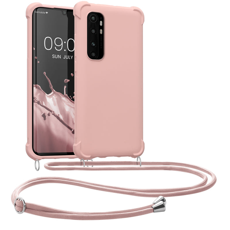 kwmobile Necklace Case kompatibel mit Xiaomi Mi Note 10 Lite Hülle - Cover mit Kordel zum Umhängen - Silikon Schutzhülle