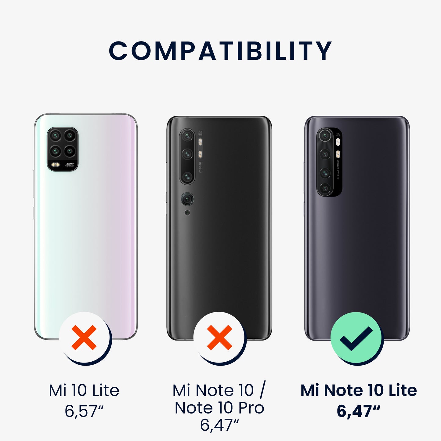 kwmobile Necklace Case kompatibel mit Xiaomi Mi Note 10 Lite Hülle - Cover mit Kordel zum Umhängen - Silikon Schutzhülle