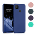 kwmobile Case kompatibel mit Xiaomi Redmi 9C Hülle - Schutzhülle aus Silikon metallisch schimmernd - Handyhülle Metallic Blau Metallic Blau  
