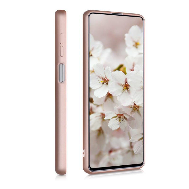 kwmobile Handyhülle für Samsung Galaxy M51 Hülle - Silikon Case schimmernd - Schutzhülle Cover