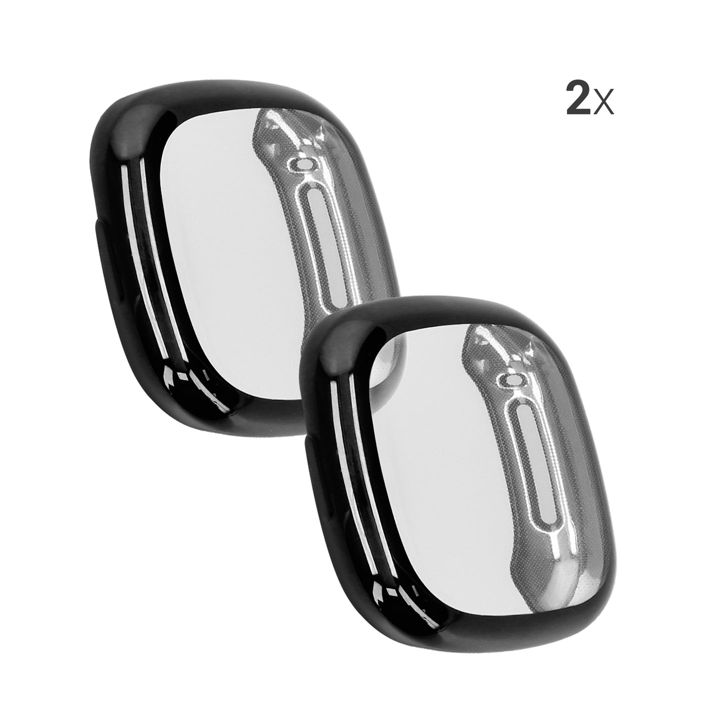 kwmobile Schutzhülle für Fitbit Versa 3 / Sense Fullbody Display Cover Set