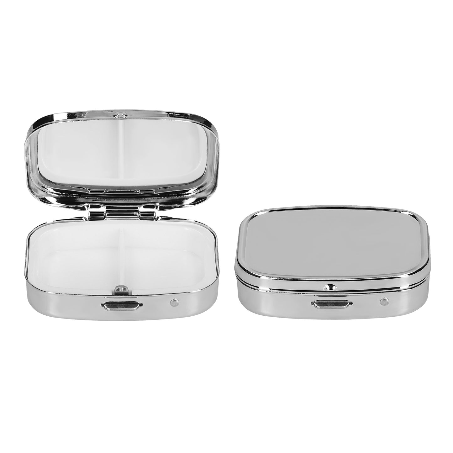 kwmobile Tablettenbox mit 2 Fächern - Pillendose klein - Tragbare Medikamentenbox Dose