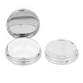 kwmobile Pillendose mit 3 Fächern - 5,2 x 1,7cm - runde Tablettendose Box - Dose