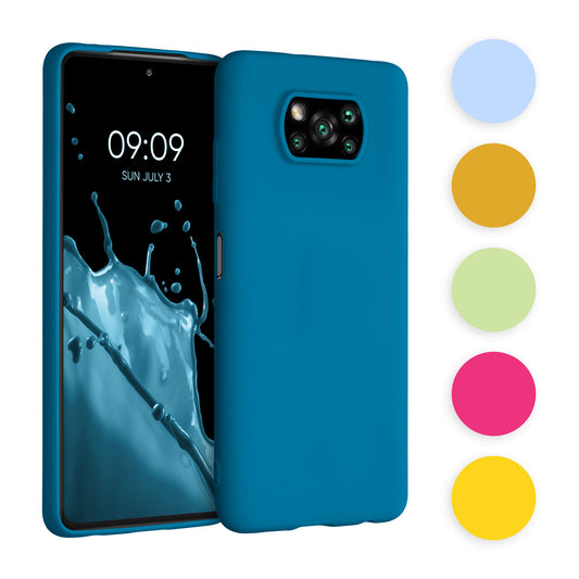 kwmobile Hülle kompatibel mit Xiaomi Poco X3 NFC / Poco X3 Pro Hülle - weiches TPU Silikon Case - Cover geeignet für kabelloses Laden - Dunkler Schiefer Dunkler Schiefer  