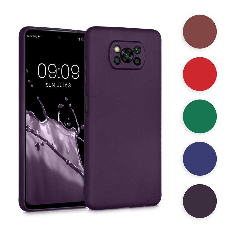 kwmobile Case kompatibel mit Xiaomi Poco X3 NFC / Poco X3 Pro Hülle - Schutzhülle aus Silikon metallisch schimmernd - Handyhülle Metallic Dunkelblau Metallic Dunkelblau  