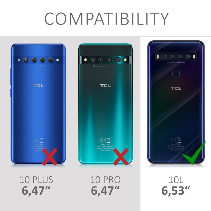 kwmobile Handyhülle für TCL 10L Hülle - Kabelloses Laden - Schutzhülle Cover