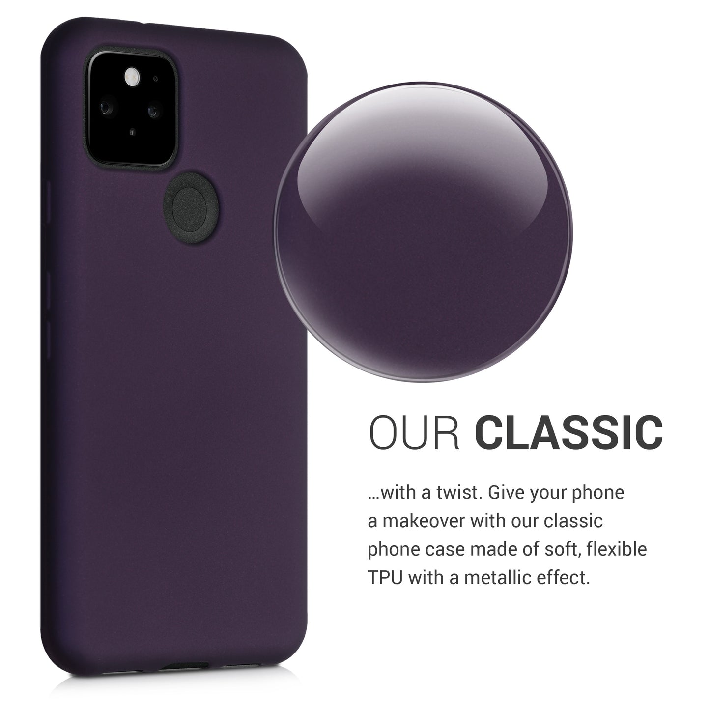 kwmobile Handyhülle für Google Pixel 5 Hülle Silikon Case Schutzhülle Cover