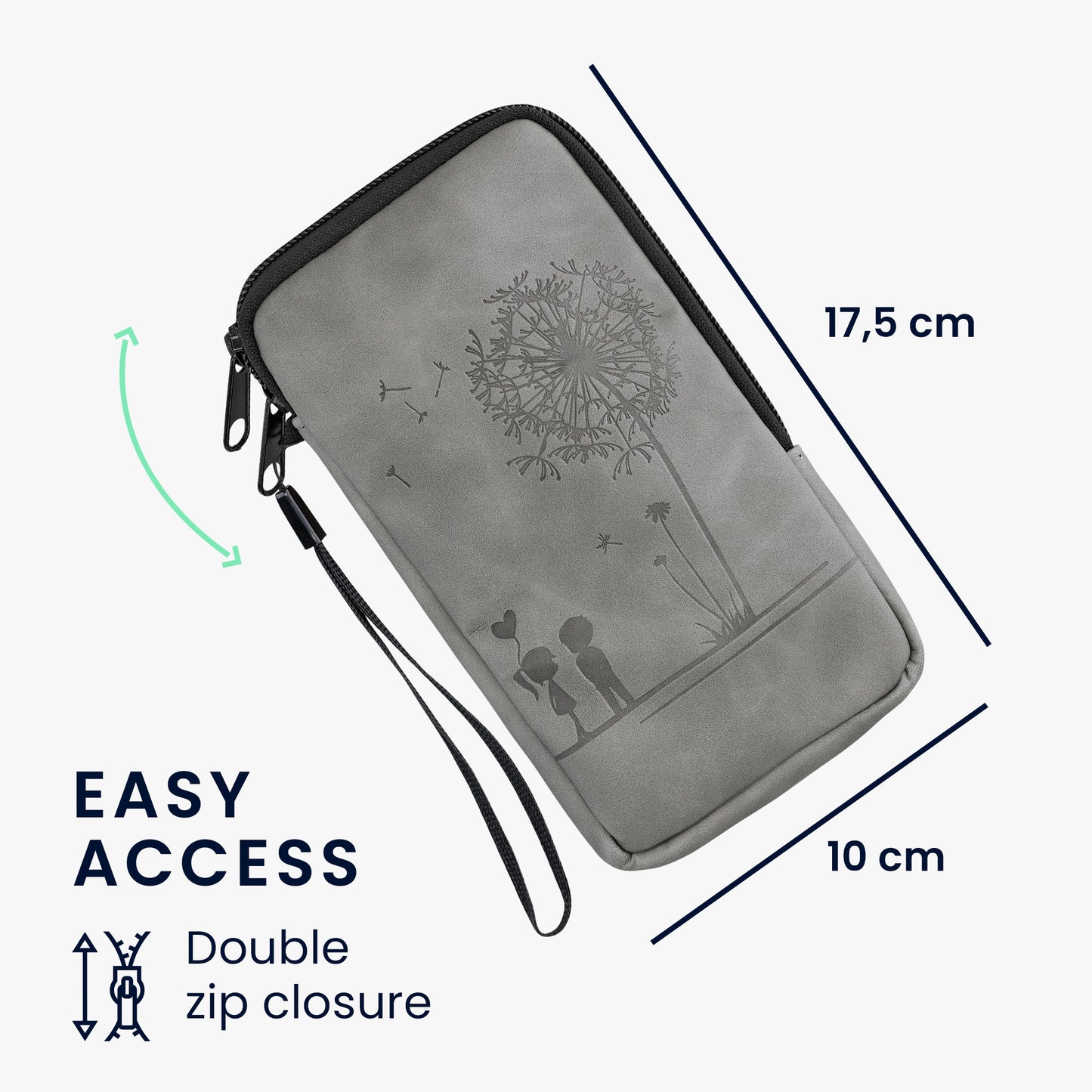 kwmobile Handytasche für Smartphones - 6,5" - Handy Tasche - 16,5 x 8,9 cm Innenmaße