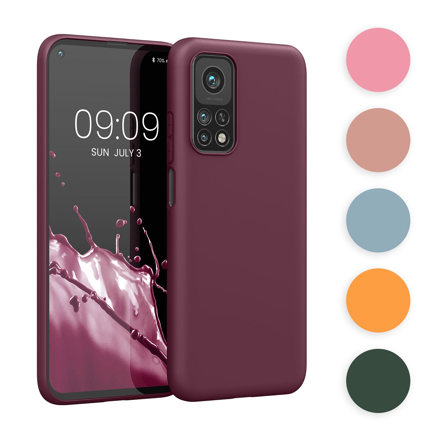 kwmobile Hülle kompatibel mit Xiaomi Mi 10T / Mi 10T Pro Hülle - weiches TPU Silikon Case - Cover geeignet für kabelloses Laden - Petrol matt Petrol matt  