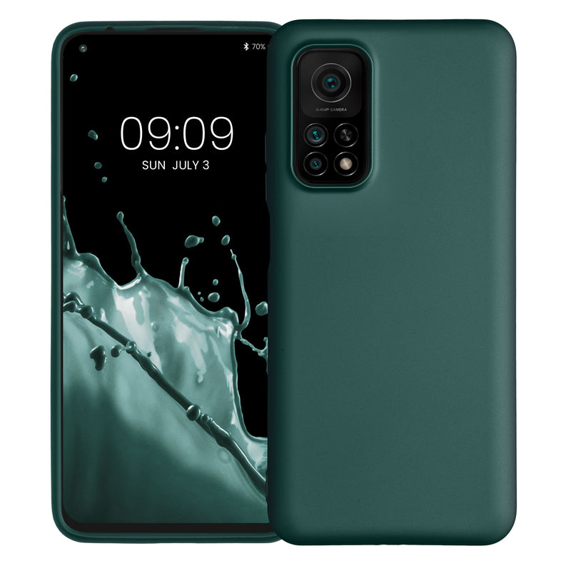 kwmobile Handyhülle für Xiaomi Mi 10T / Mi 10T Pro Hülle - Silikon Case metallisch schimmernd - Schutzhülle Cover
