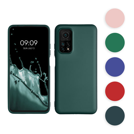 kwmobile Case kompatibel mit Xiaomi Mi 10T / Mi 10T Pro Hülle - Schutzhülle aus Silikon metallisch schimmernd - Handyhülle Metallic Petrol Metallic Petrol  