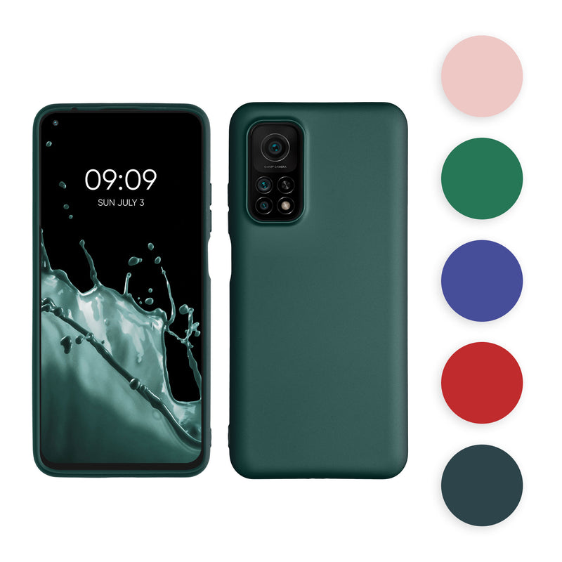 kwmobile Case kompatibel mit Xiaomi Mi 10T / Mi 10T Pro Hülle - Schutzhülle aus Silikon metallisch schimmernd - Handyhülle Metallic Petrol Metallic Petrol  