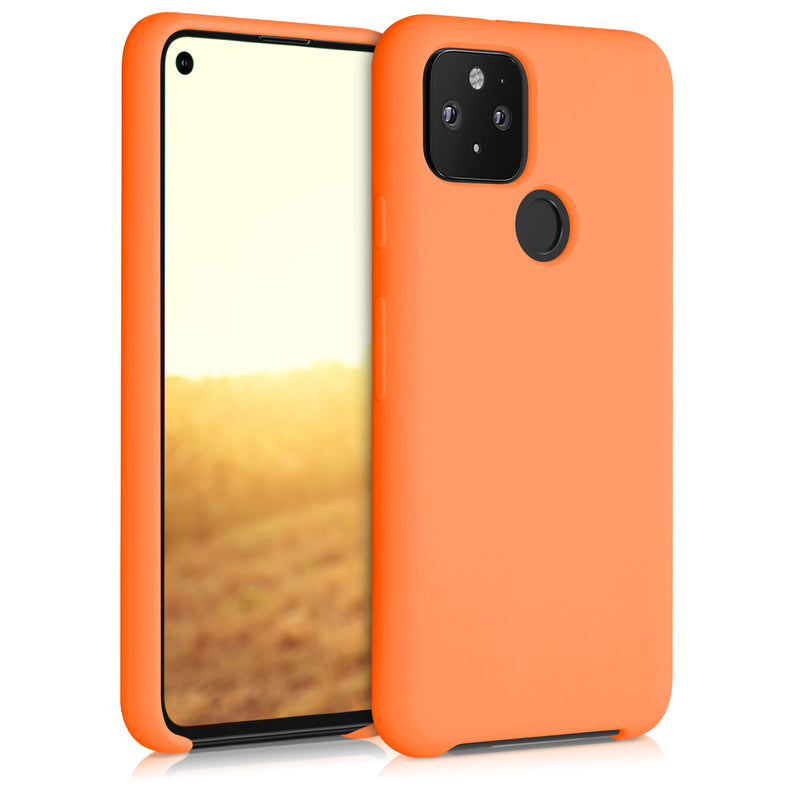 kwmobile Handyhülle für Google Pixel 5 - Case Silikon - Kabelloses Laden - Schutzhülle Cover