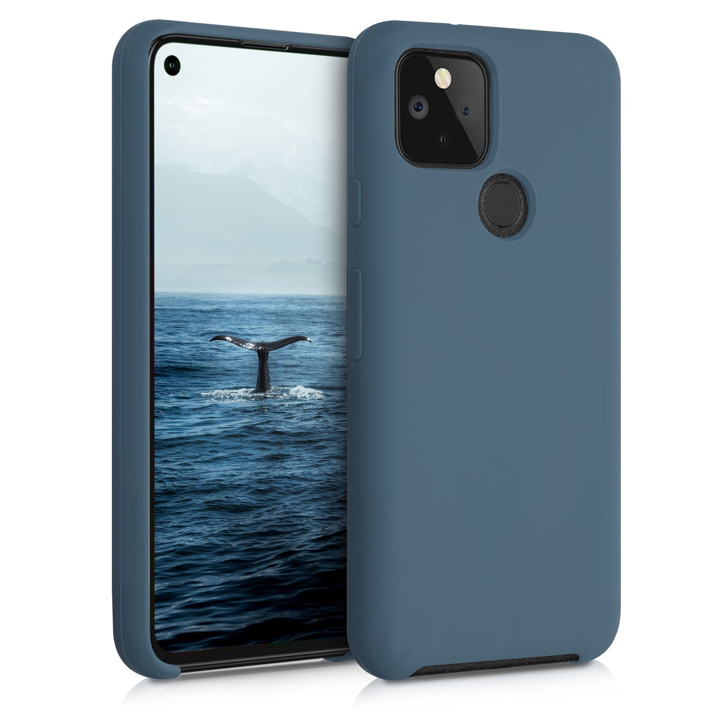 kwmobile Handyhülle für Google Pixel 5 - Case Silikon - Kabelloses Laden - Schutzhülle Cover