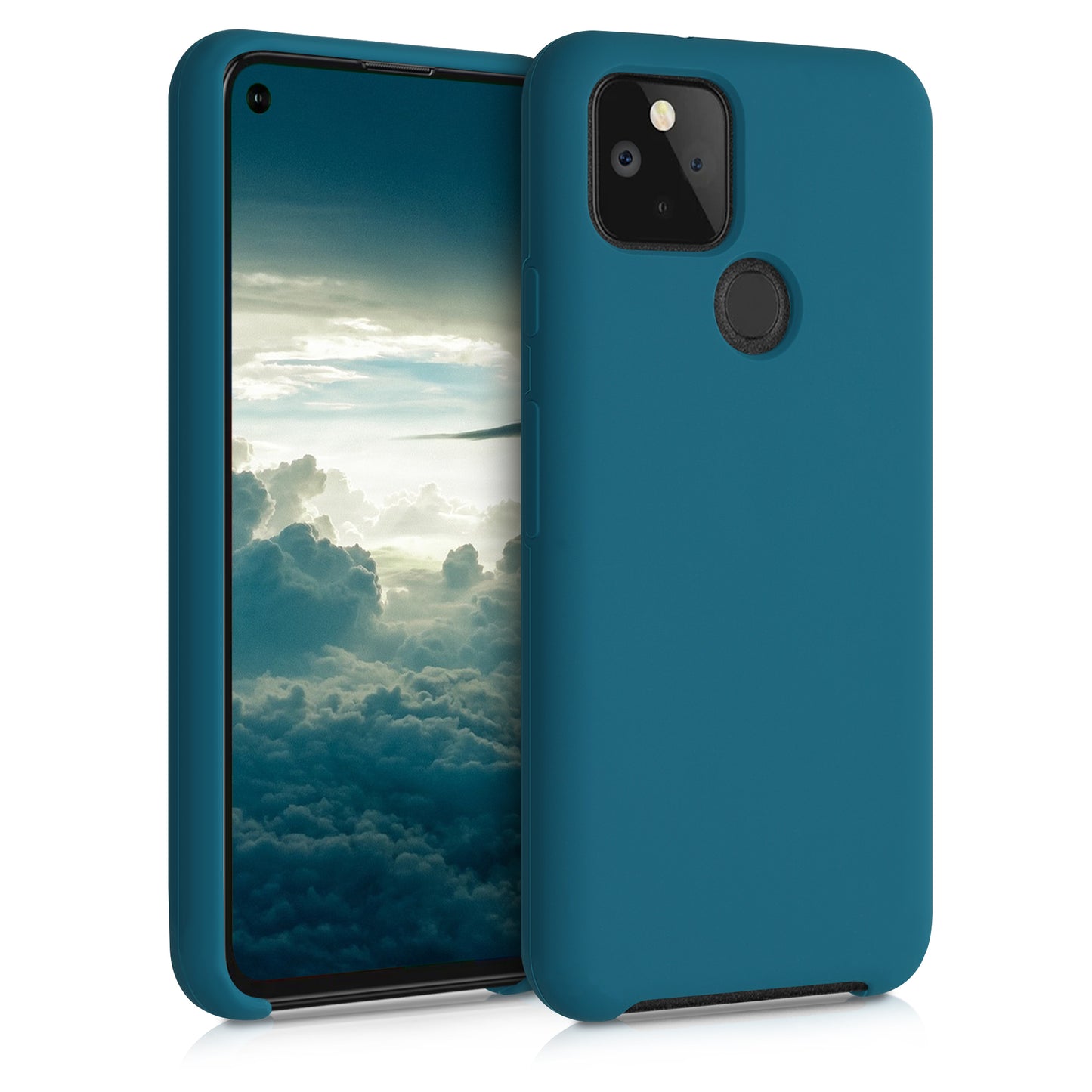 kwmobile Handyhülle für Google Pixel 5 - Case Silikon - Kabelloses Laden - Schutzhülle Cover