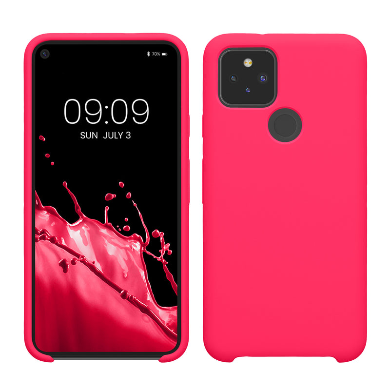 kwmobile Handyhülle für Google Pixel 5 - Case Silikon - Kabelloses Laden - Schutzhülle Cover