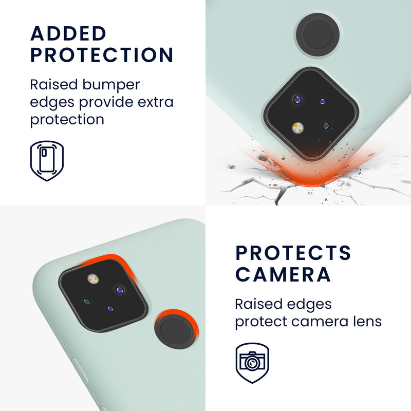 kwmobile Handyhülle für Google Pixel 5 - Case Silikon - Kabelloses Laden - Schutzhülle Cover