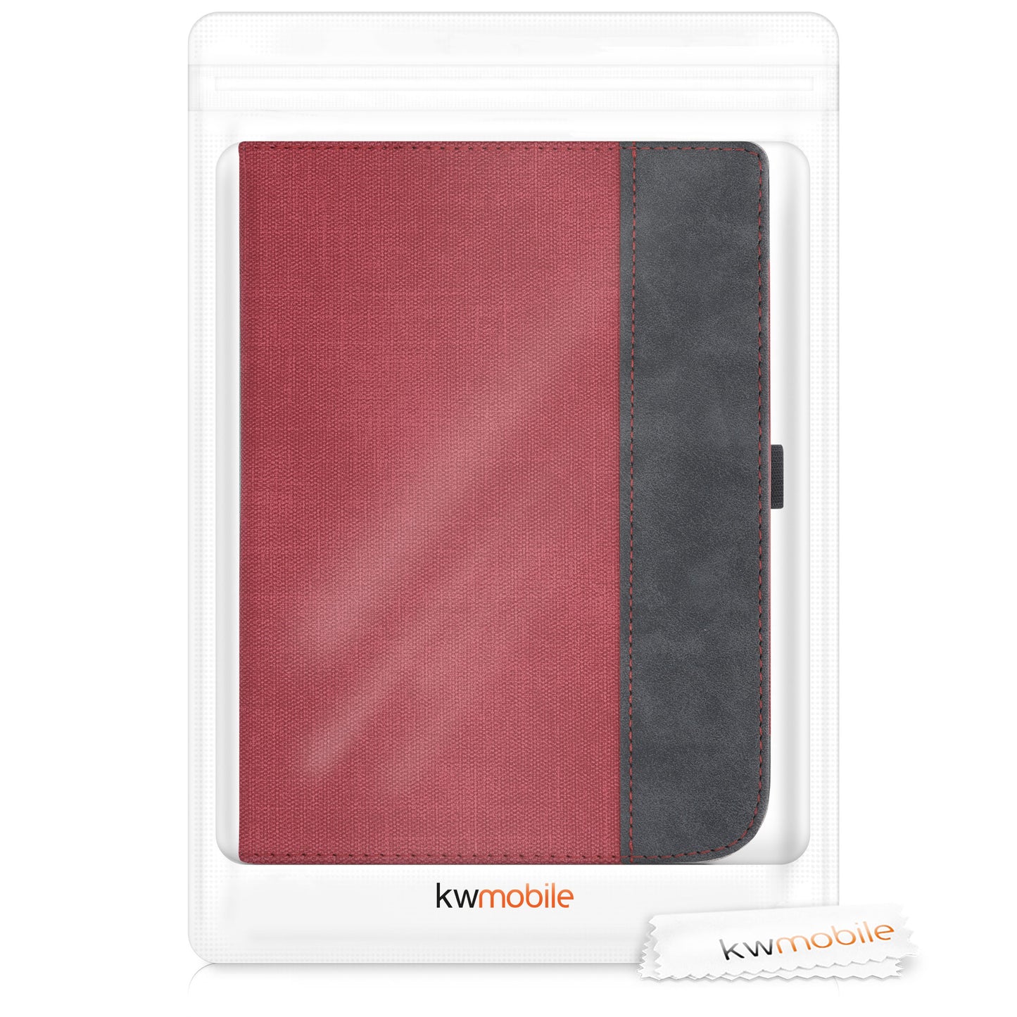 kwmobile Hülle kompatibel mit Pocketbook InkPad 3 / 3 Pro / Color / Vivlio InkPad 3 Hülle - Flip Case mit Handschlaufe - Kunstleder Cover