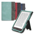 kwmobile Hülle kompatibel mit Pocketbook InkPad 3 / 3 Pro / Color / Vivlio InkPad 3 Hülle - Flip Case mit Handschlaufe - Kunstleder Cover - Rot Dunkelgrau Rot  [dsg02]