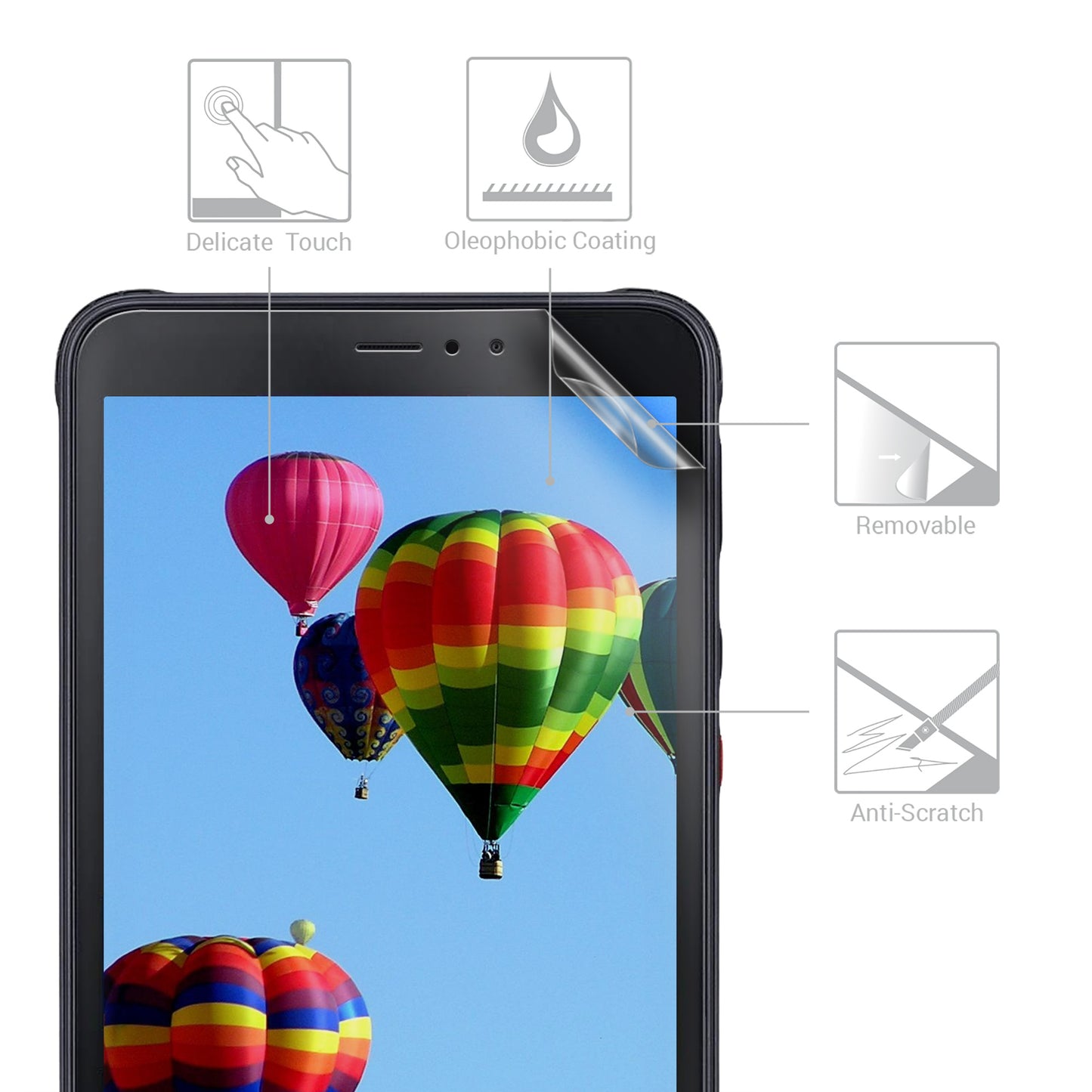 2x Folie kompatibel mit Samsung Galaxy Tab Active 3