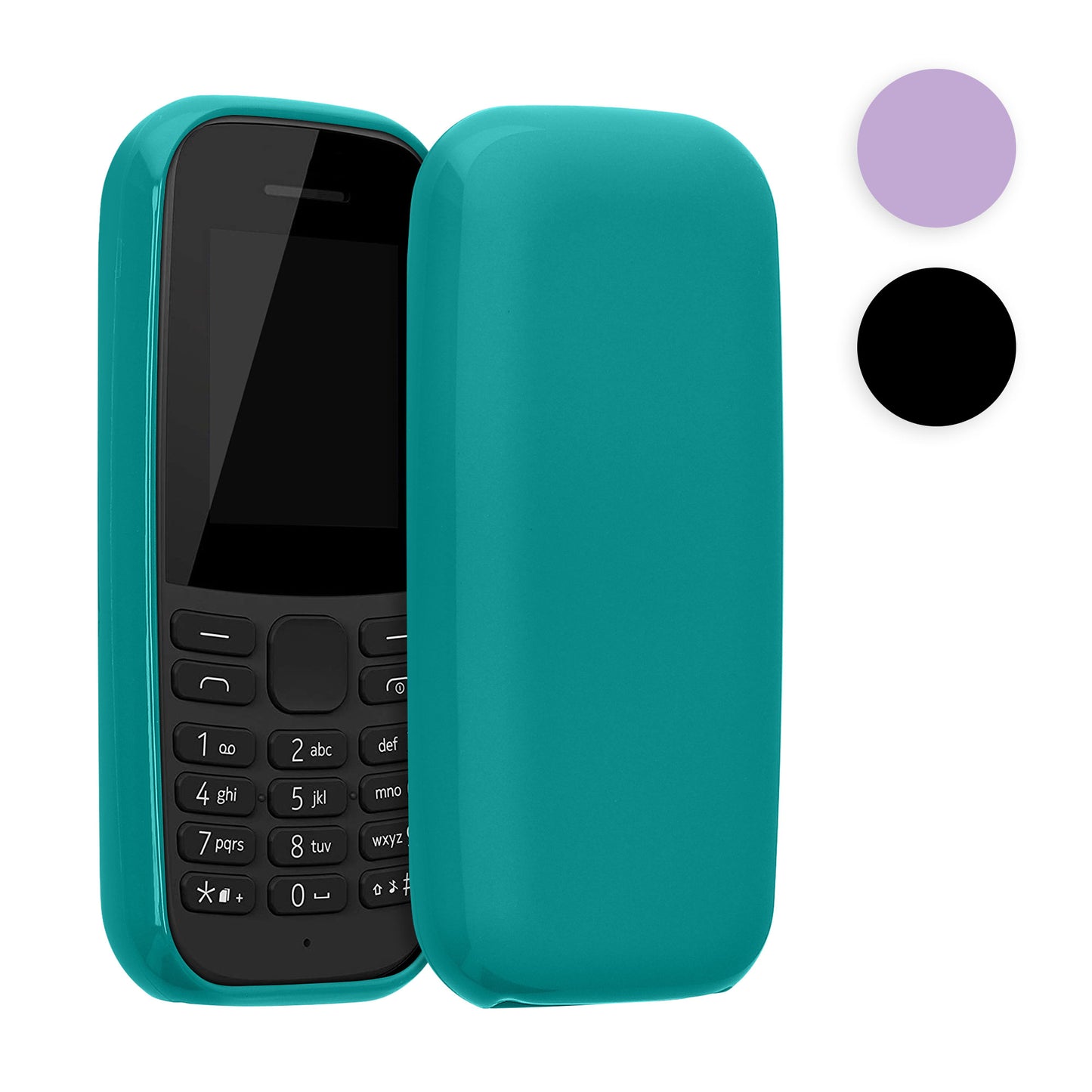 kwmobile Hülle kompatibel mit Nokia 105 (2019) Hülle - weiches TPU Silikon Case - Cover geeignet für kabelloses Laden - Petrol matt Petrol matt  