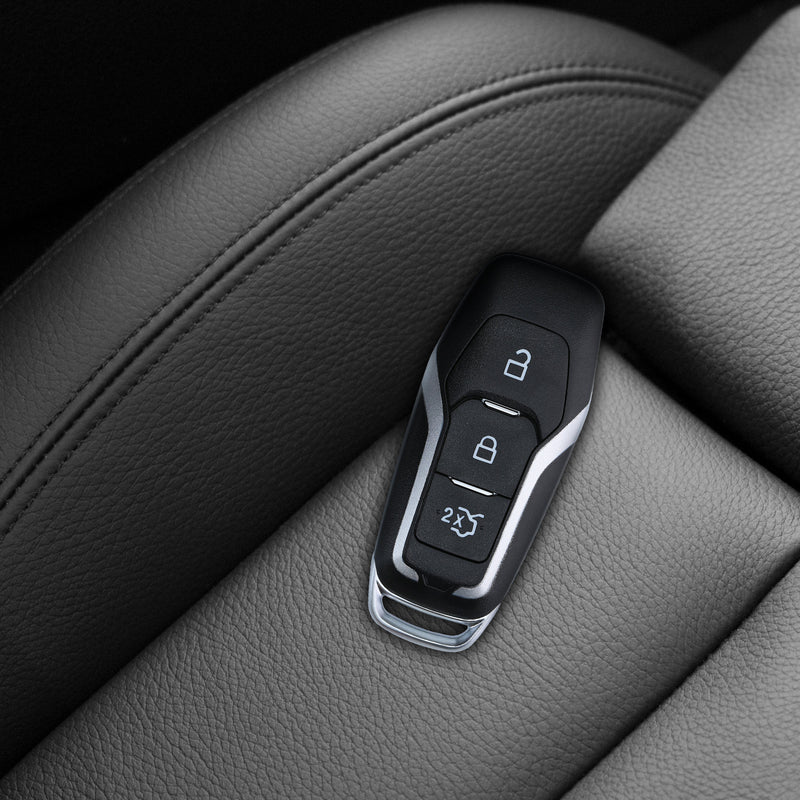 kwmobile Autoschlüssel Gehäuse kompatibel mit Ford 3-Tasten MyKey Autoschlüssel (Key Free) ohne Transponder Batterien Elektronik Auto Schlüsselgehäuse