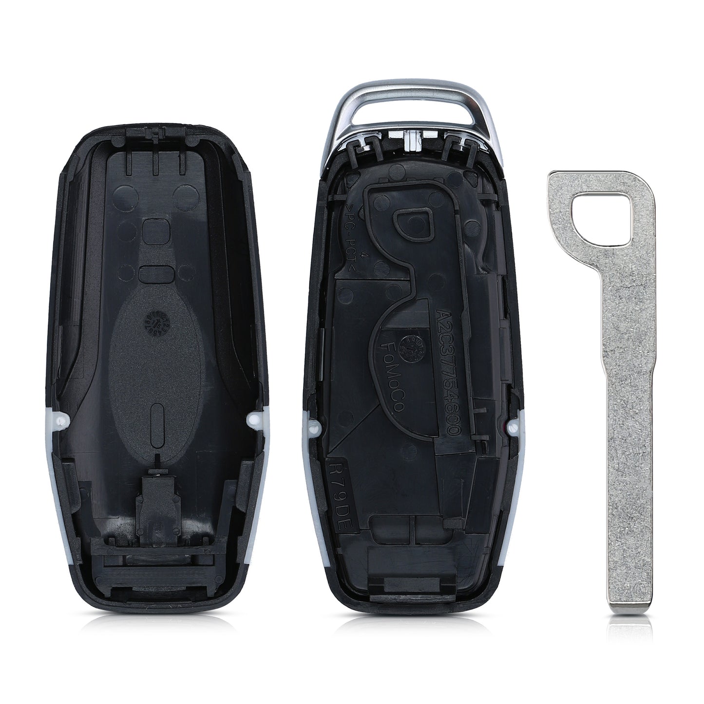 kwmobile Autoschlüssel Gehäuse kompatibel mit Ford 3-Tasten MyKey Autoschlüssel (Key Free) ohne Transponder Batterien Elektronik Auto Schlüsselgehäuse