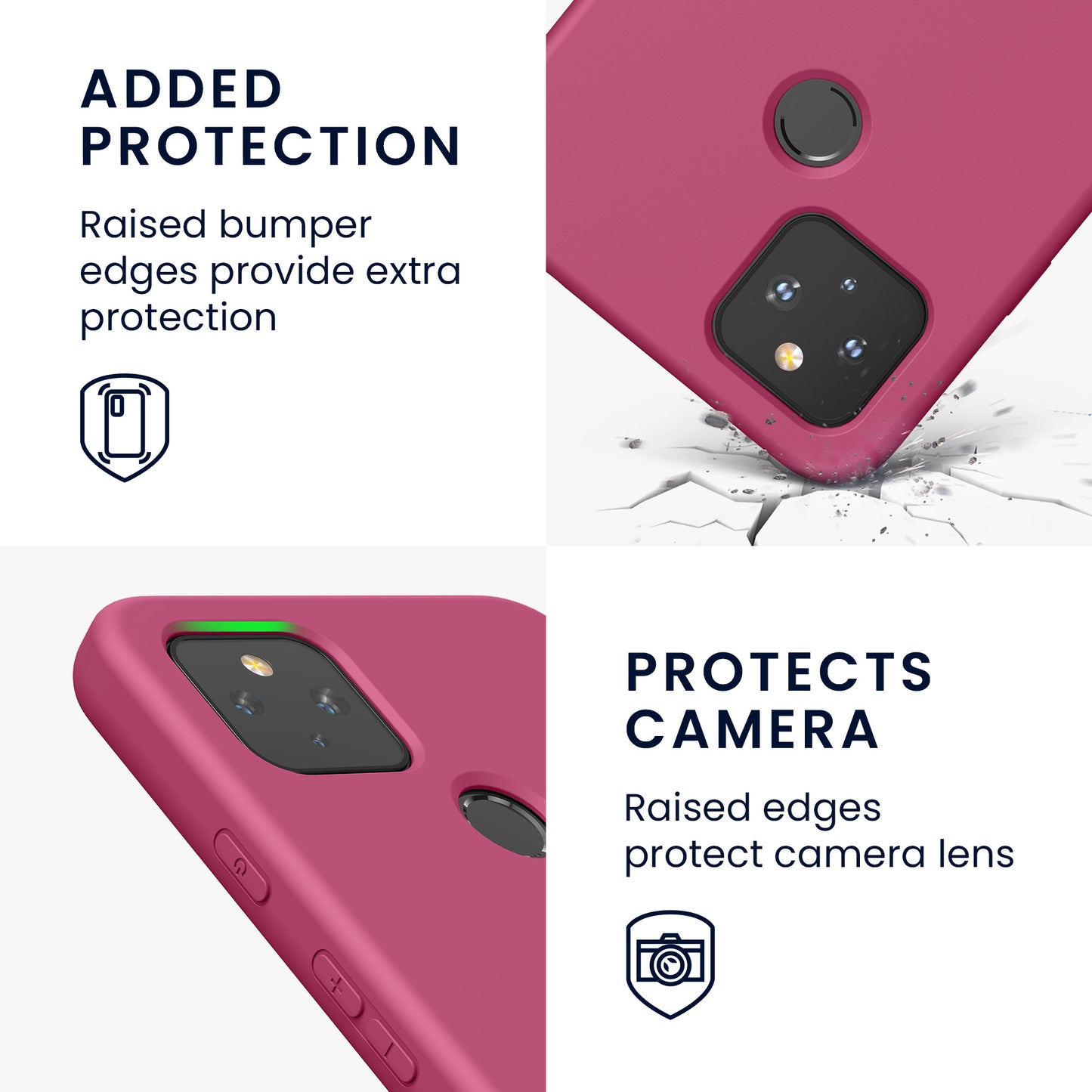 kwmobile Hülle kompatibel mit Google Pixel 4a 5G Schutzhülle für kabelloses Laden Case