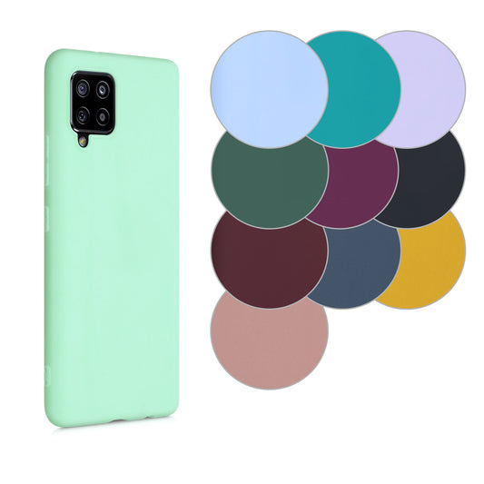 kwmobile Hülle kompatibel mit Samsung Galaxy A42 5G Hülle - weiches TPU Silikon Case - Cover geeignet für kabelloses Laden - Bordeaux Violett Bordeaux Violett  