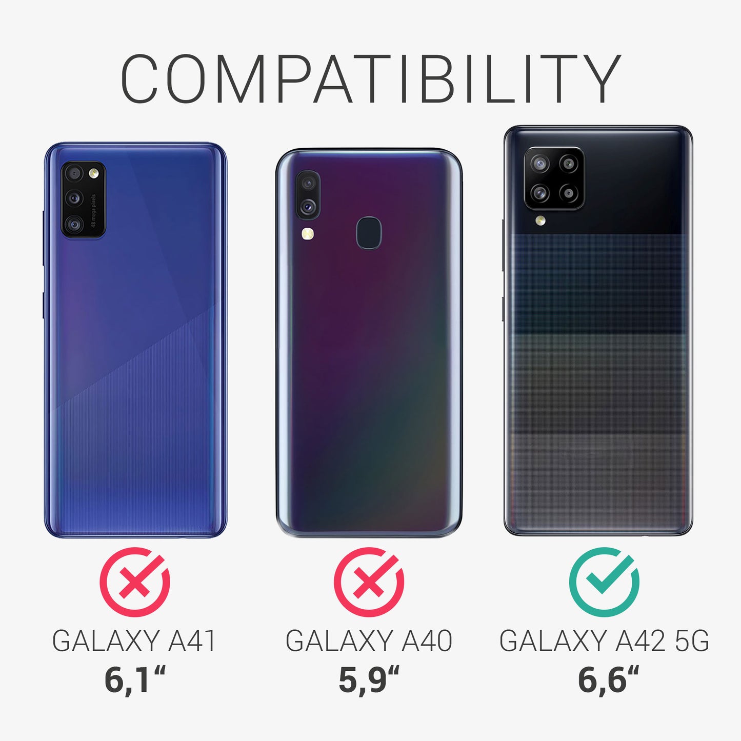 kwmobile Handyhülle für Samsung Galaxy A42 5G Hülle - Silikon Case - Schutzhülle Cover