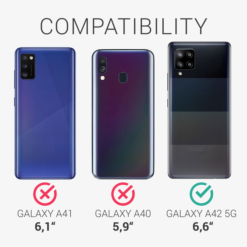 kwmobile Handyhülle für Samsung Galaxy A42 5G Hülle - Silikon Case - Schutzhülle Cover