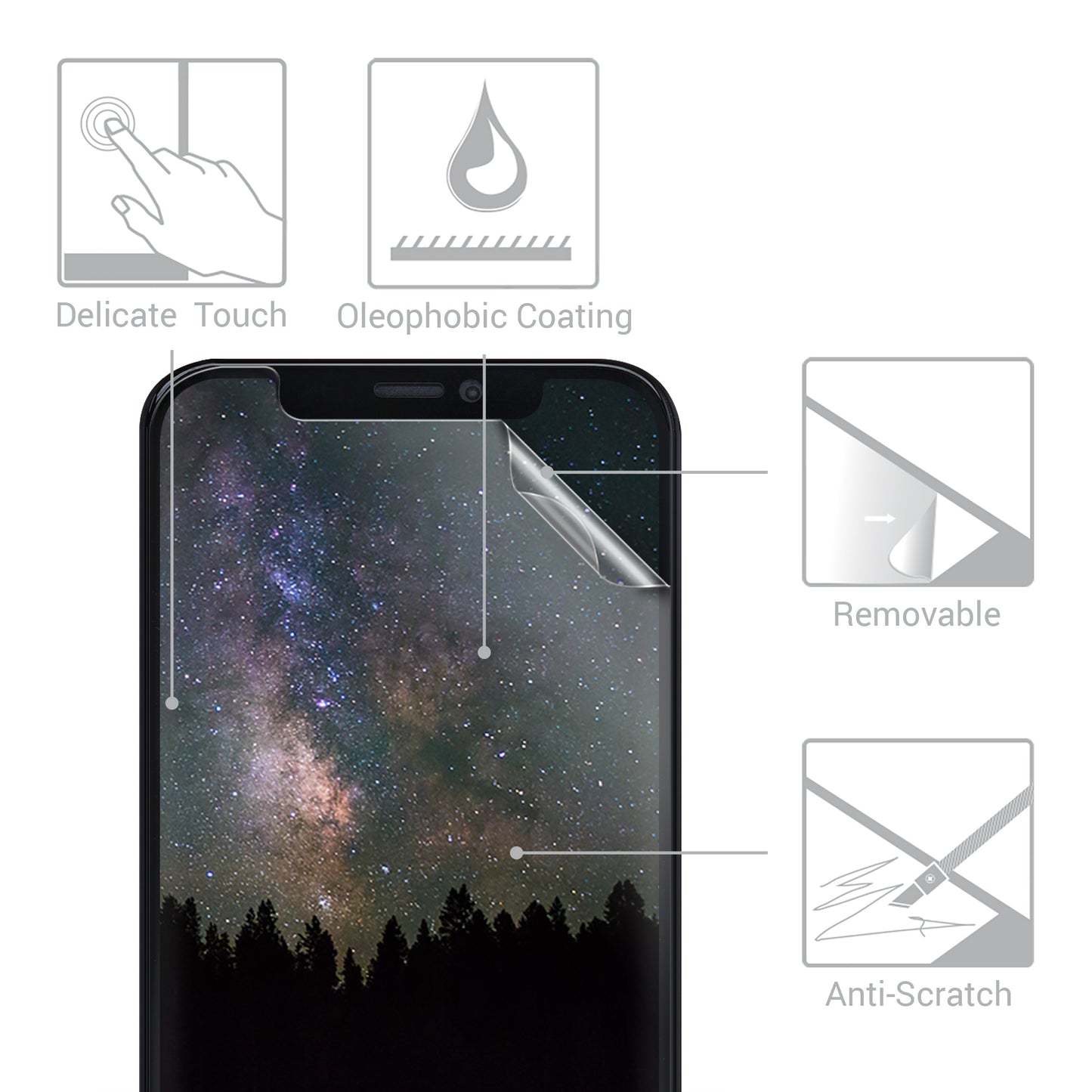 3x Folie kristallklar für Apple iPhone 12 / iPhone 12 Pro