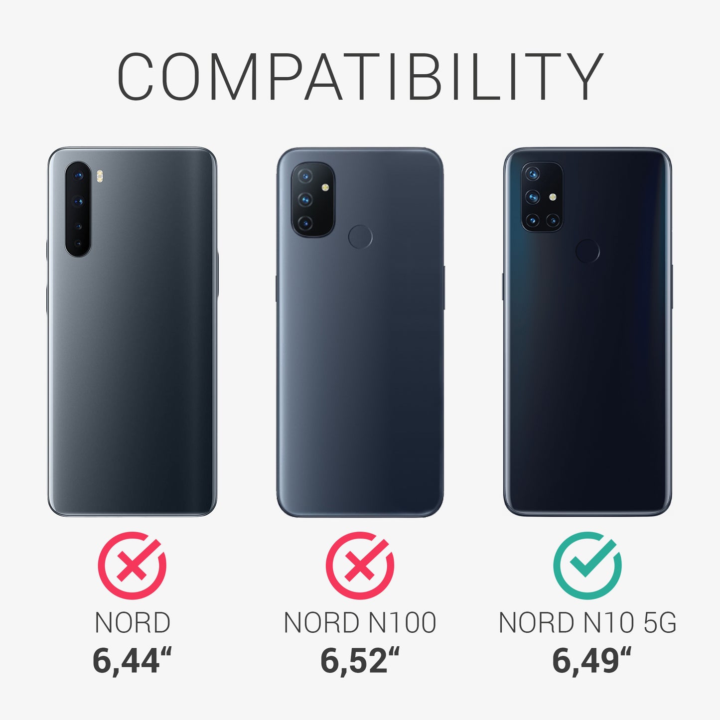 kwmobile Handyhülle für OnePlus Nord N10 5G - Kabelloses Laden - Schutzhülle Cover