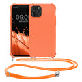 kwmobile Necklace Case kompatibel mit Apple iPhone 12 / iPhone 12 Pro Hülle - Cover mit Kordel zum Umhängen - Silikon Schutzhülle