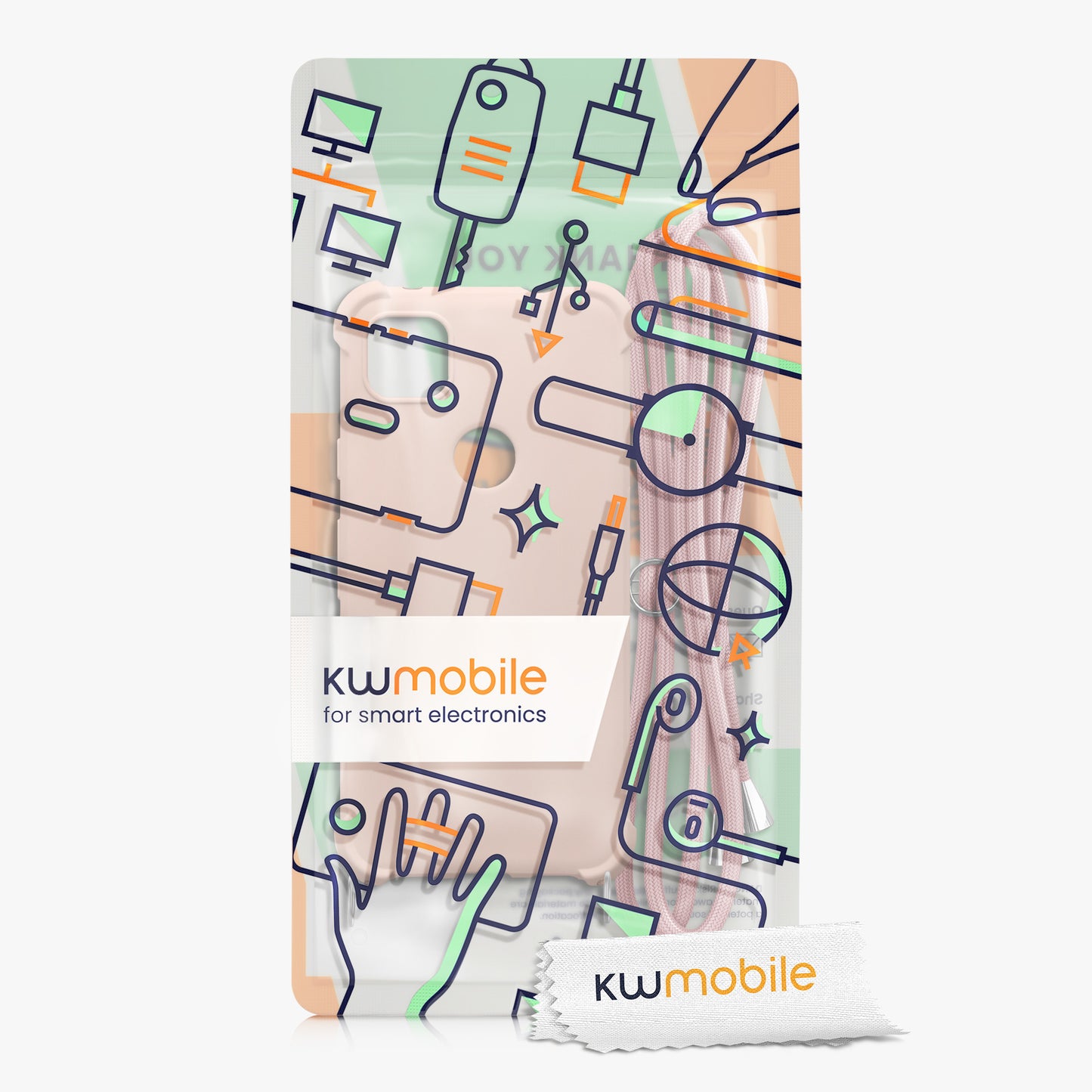 kwmobile Necklace Case kompatibel mit Google Pixel 4a Hülle Cover mit Kordel zum Umhängen Silikon Schutzhülle