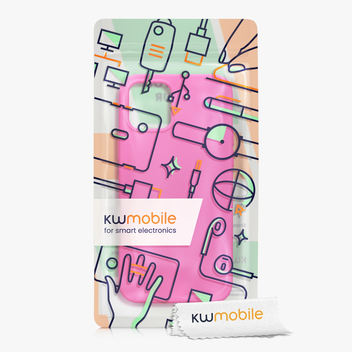 kwmobile Hülle kompatibel mit Apple iPhone 12 / iPhone 12 Pro Hülle - Schutzhülle für kabelloses Laden - Case