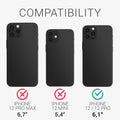 kwmobile Hülle kompatibel mit Apple iPhone 12 / iPhone 12 Pro Hülle - Schutzhülle für kabelloses Laden - Case