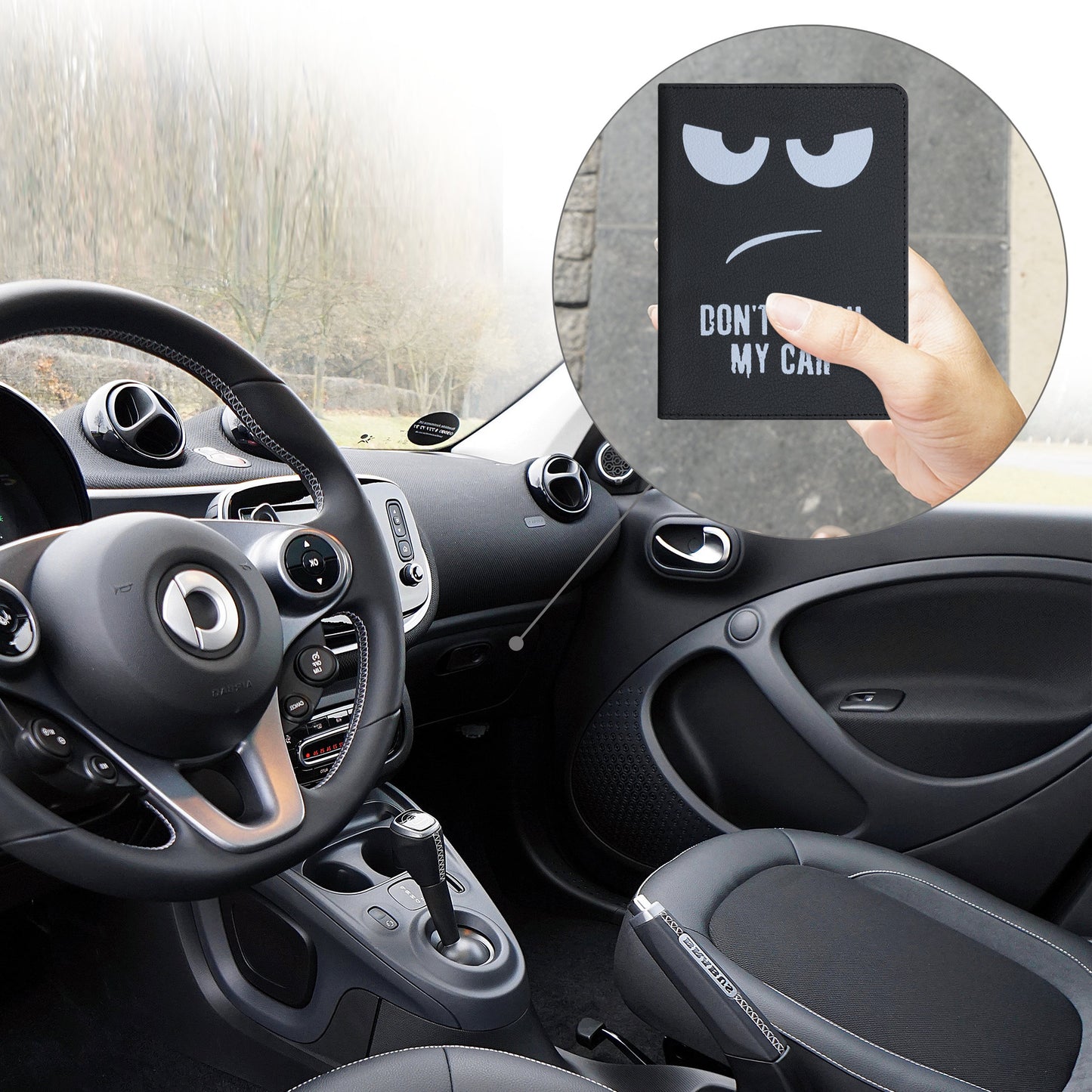 kwmobile Fahrzeugschein Hülle mit Kartenfächern Kunstleder Tasche italienische Zulassungsbescheinigung