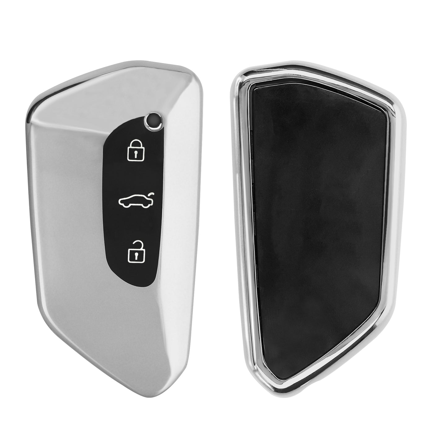 kwmobile Autoschlüssel Hülle kompatibel mit VW Golf 8 3-Tasten Autoschlüssel - Schlüsselhülle Silikon Cover