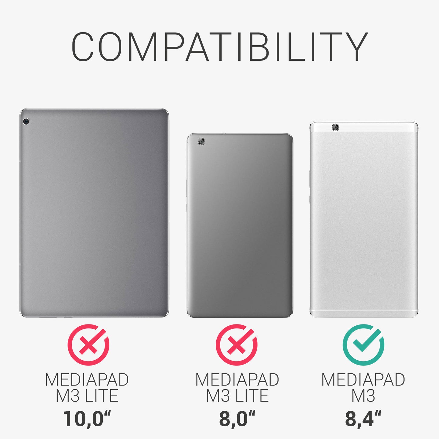 kwmobile Hülle kompatibel mit Huawei MediaPad M3 8.4 - Slim Tablet Cover