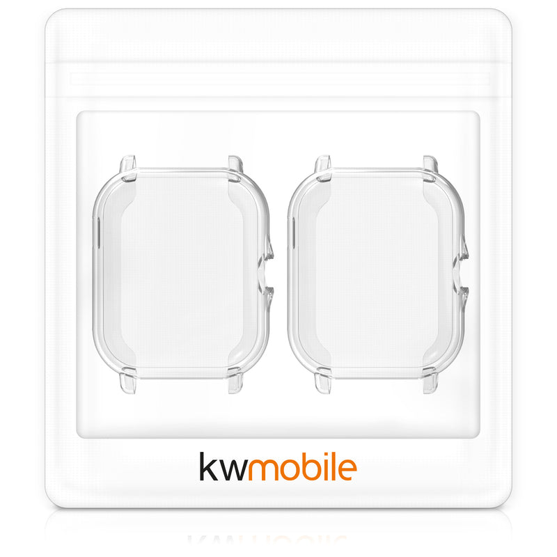 kwmobile Silikon Hülle für Huami Amazfit GTS 3 / GTS 2 / GTS 2e Schutzhülle Fullbody Display Cover Set