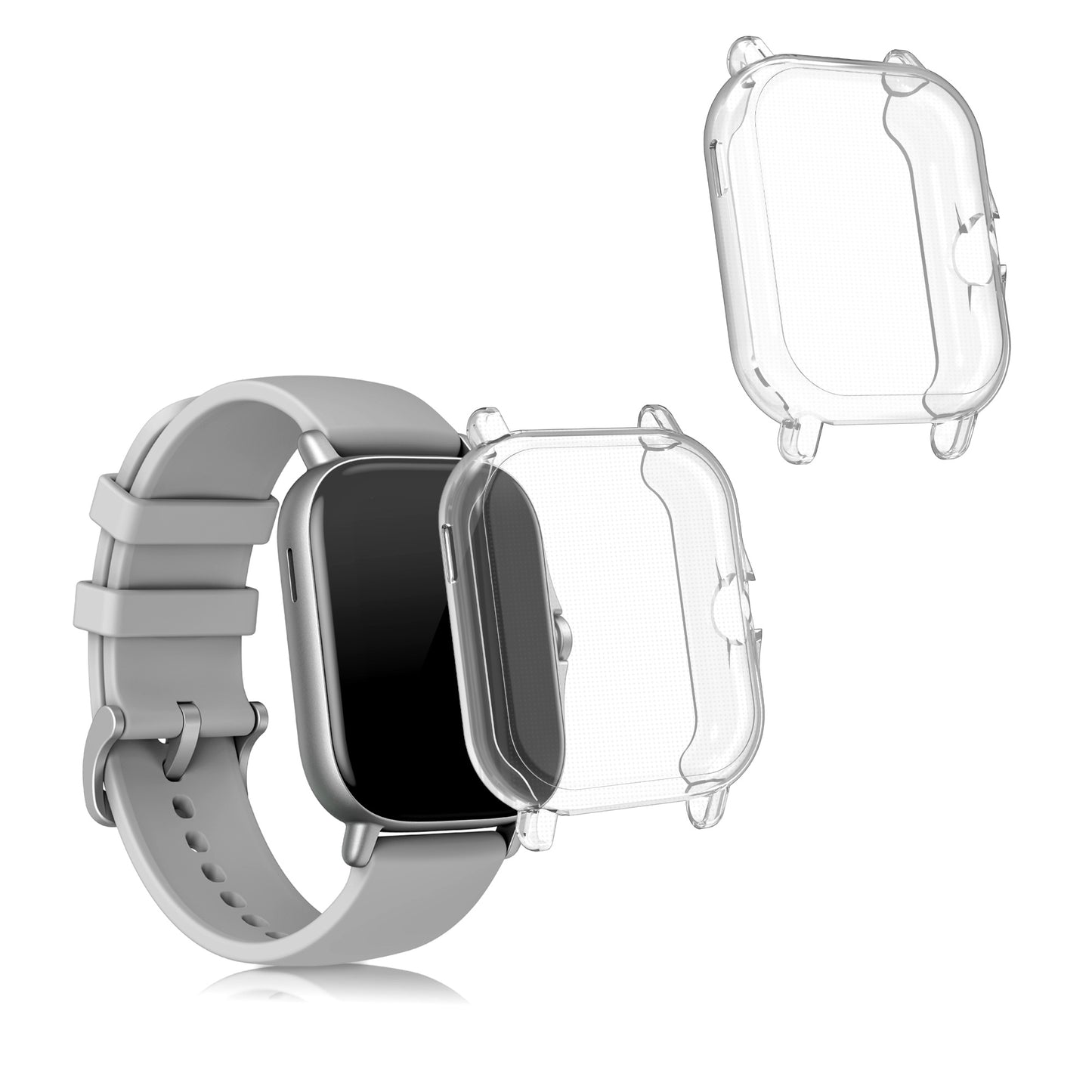 kwmobile Silikon Hülle für Huami Amazfit GTS 3 / GTS 2 / GTS 2e Schutzhülle Fullbody Display Cover Set