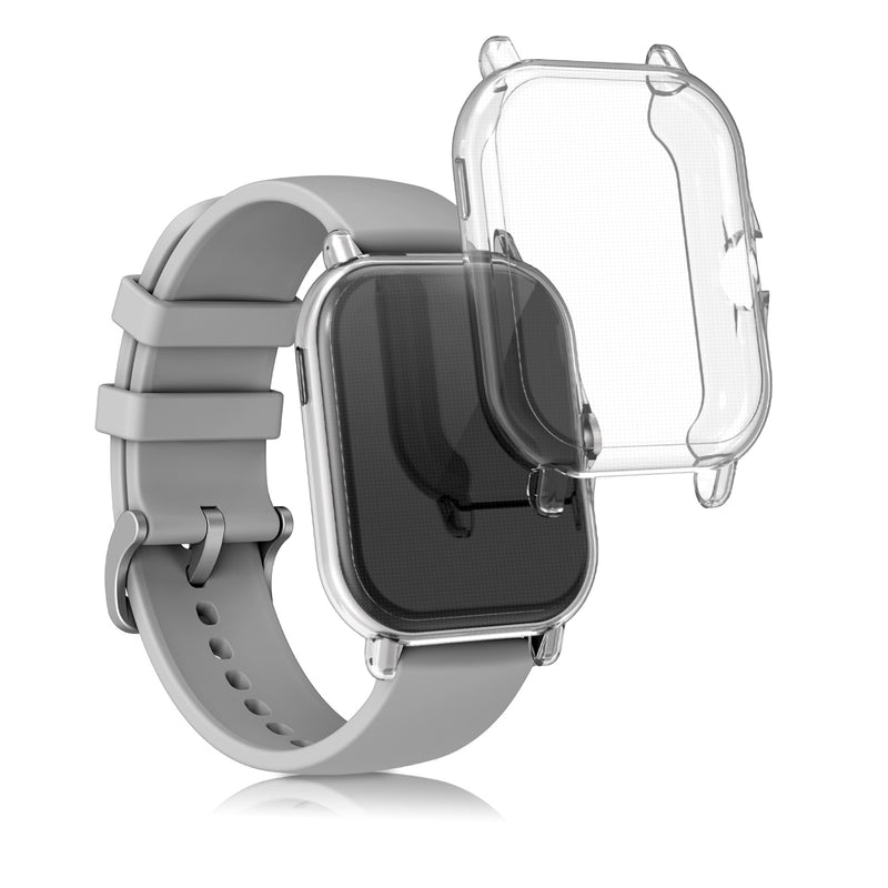 kwmobile Silikon Hülle für Huami Amazfit GTS 3 / GTS 2 / GTS 2e Schutzhülle Fullbody Display Cover Set