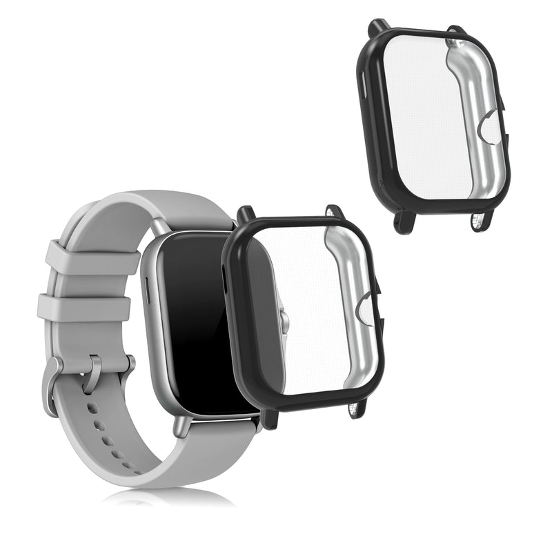 kwmobile Silikon Hülle für Huami Amazfit GTS 3 / GTS 2 / GTS 2e Schutzhülle Fullbody Display Cover Set