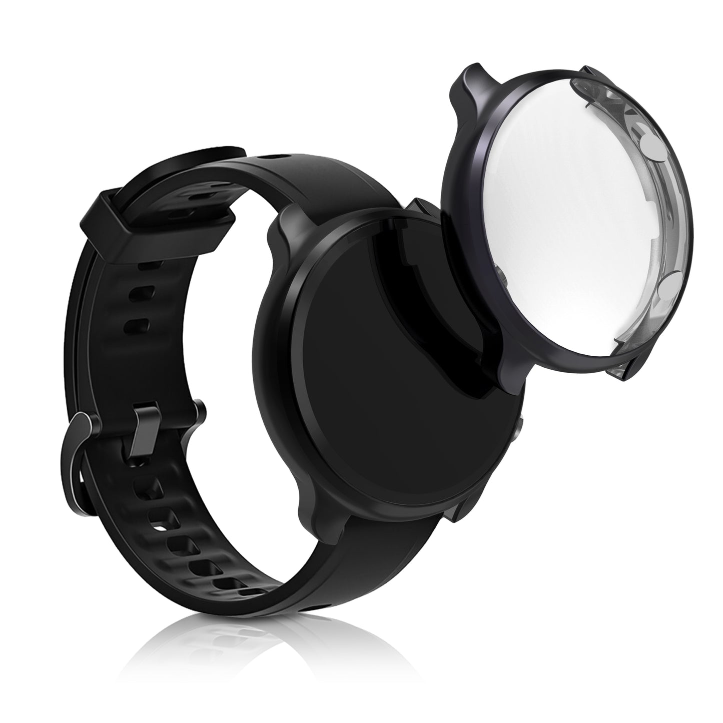 kwmobile Silikon Hülle für Huami Amazfit GTR 2 / 2e Schutzhülle Fullbody Display Cover Set