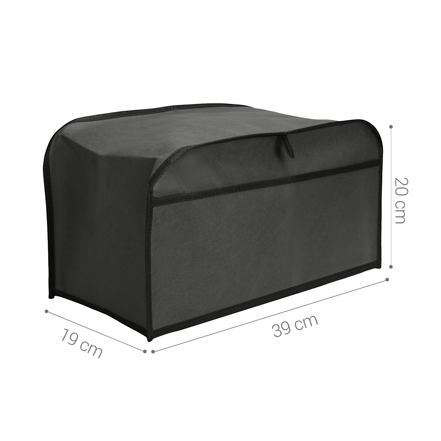 kwmobile Hülle für 4-Scheiben Toaster - Staubschutz Abdeckhaube - Toasterabdeckung - 19 x 20,3 x 39,5 cm